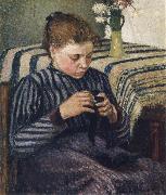 Woman sewing Camille Pissarro